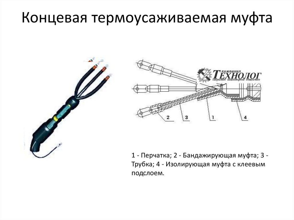 Муфта кабельная на схеме