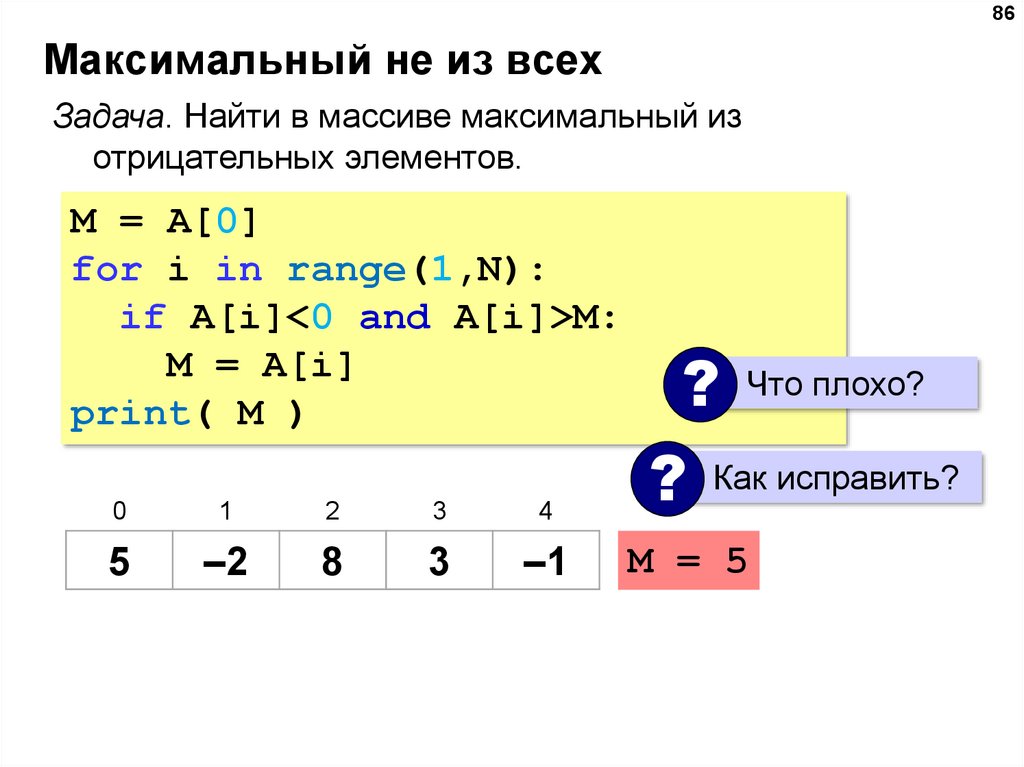 Массив максимум