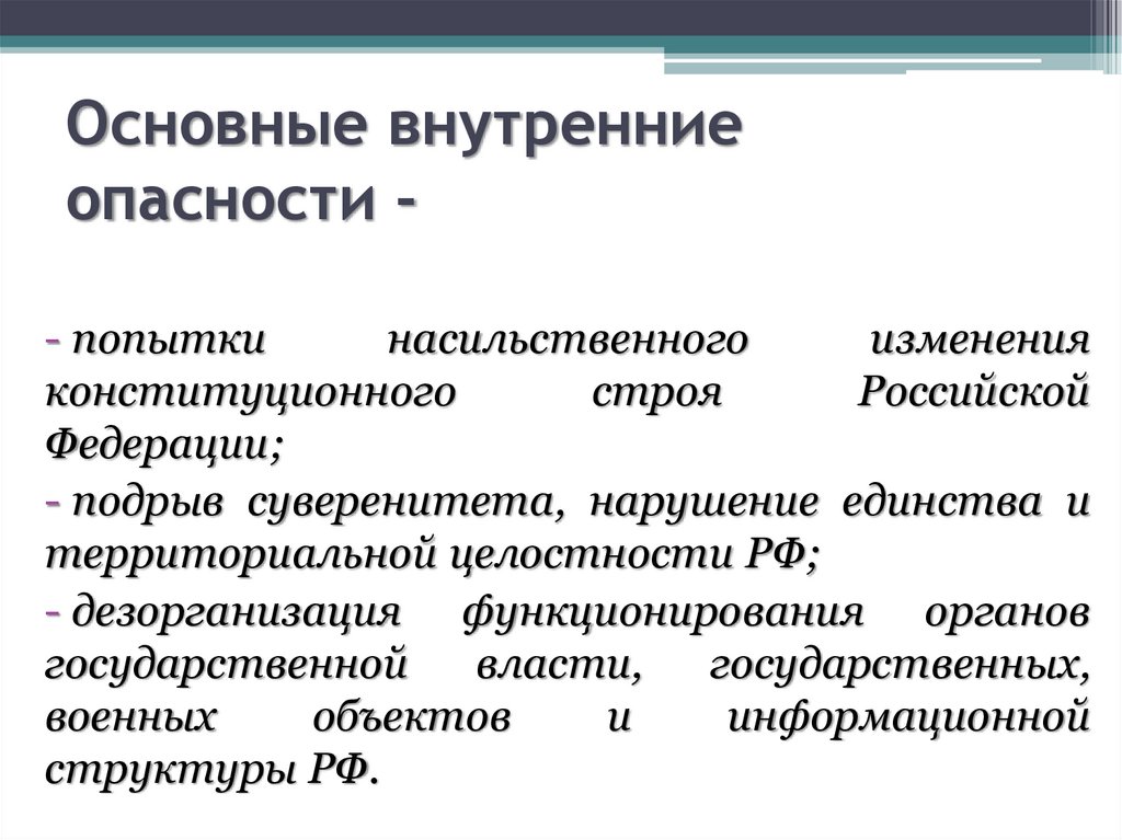 Угрозы военным объектам