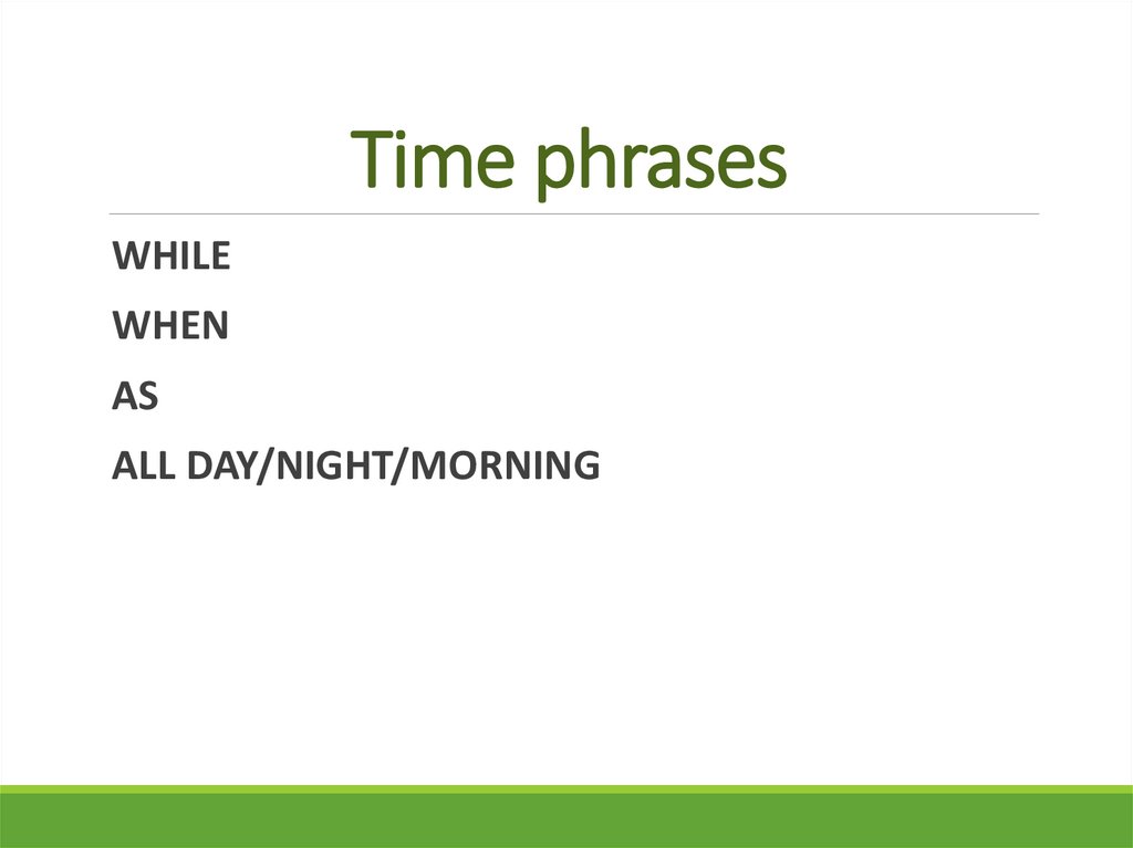 Time phrases