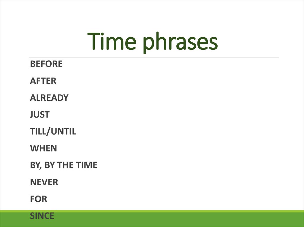 Time phrases