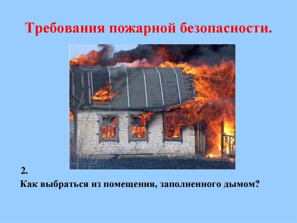Требования пожарной безопасности.