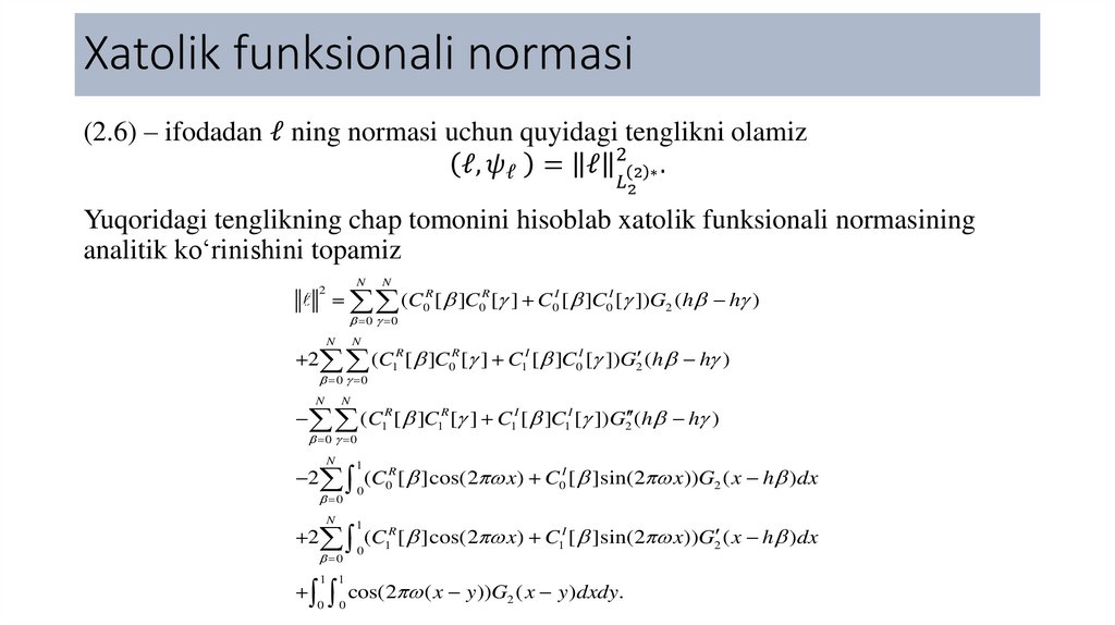 Xatolik funksionali normasi