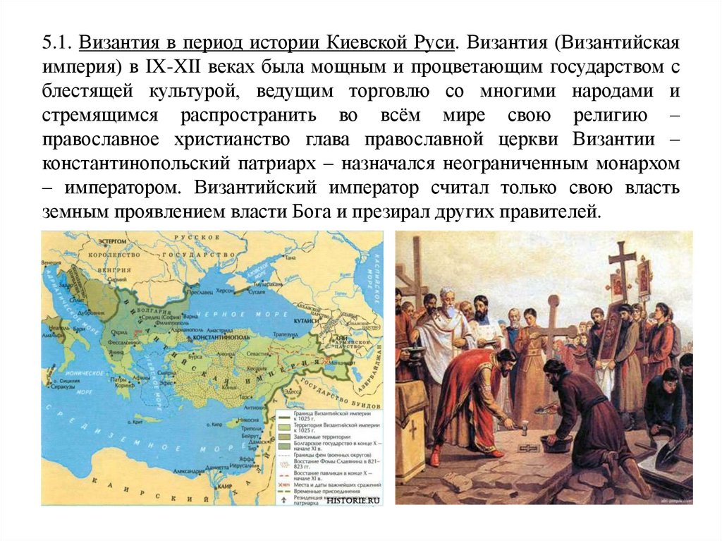 Направления отношений руси и византии