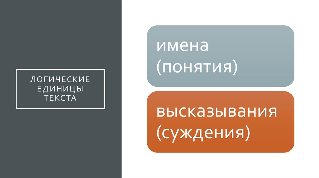 Логические единицы текста