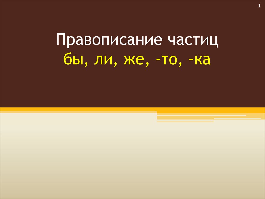 Правописание частиц 10 класс презентация