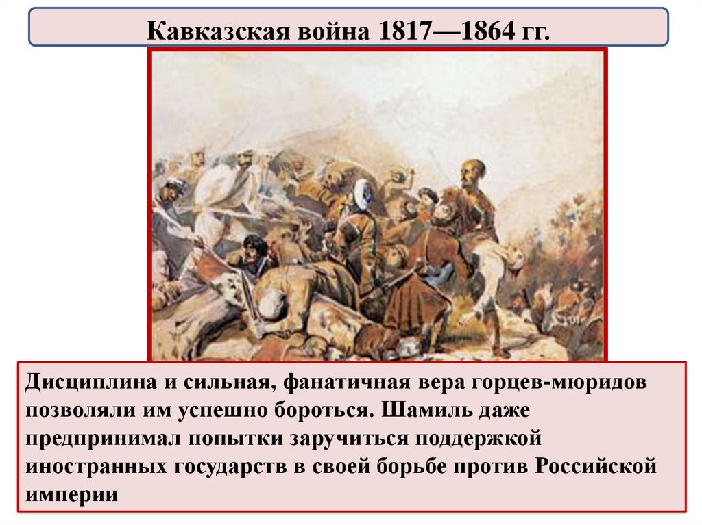 План кавказской войны 1817 1864