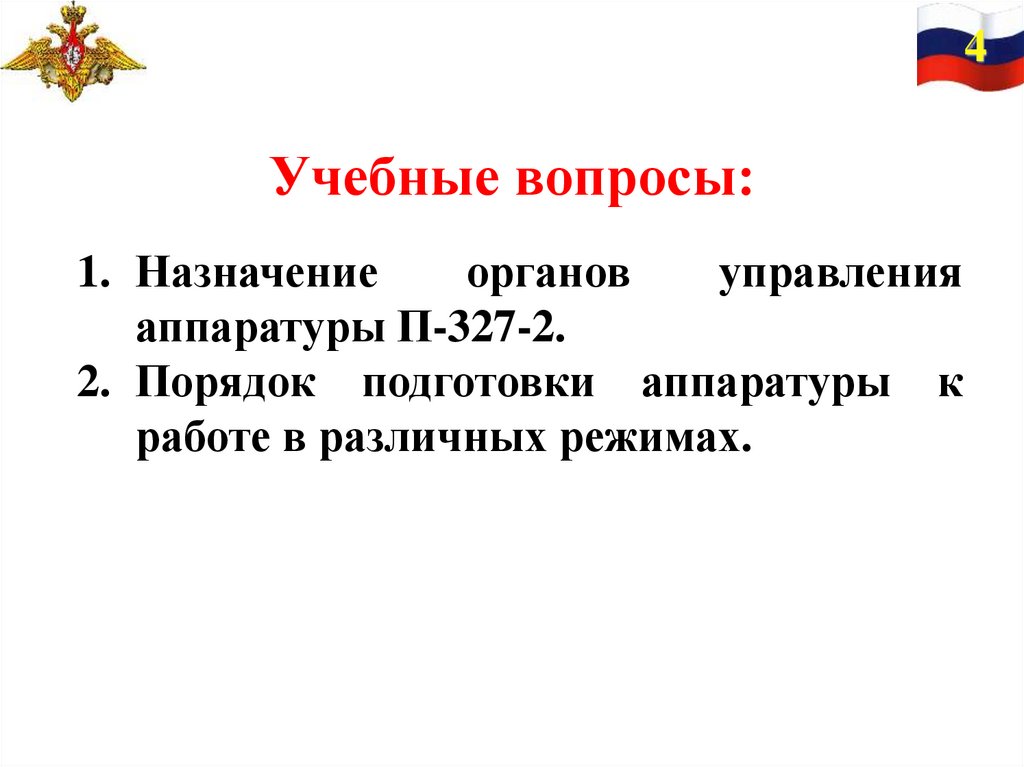 Назначение органов