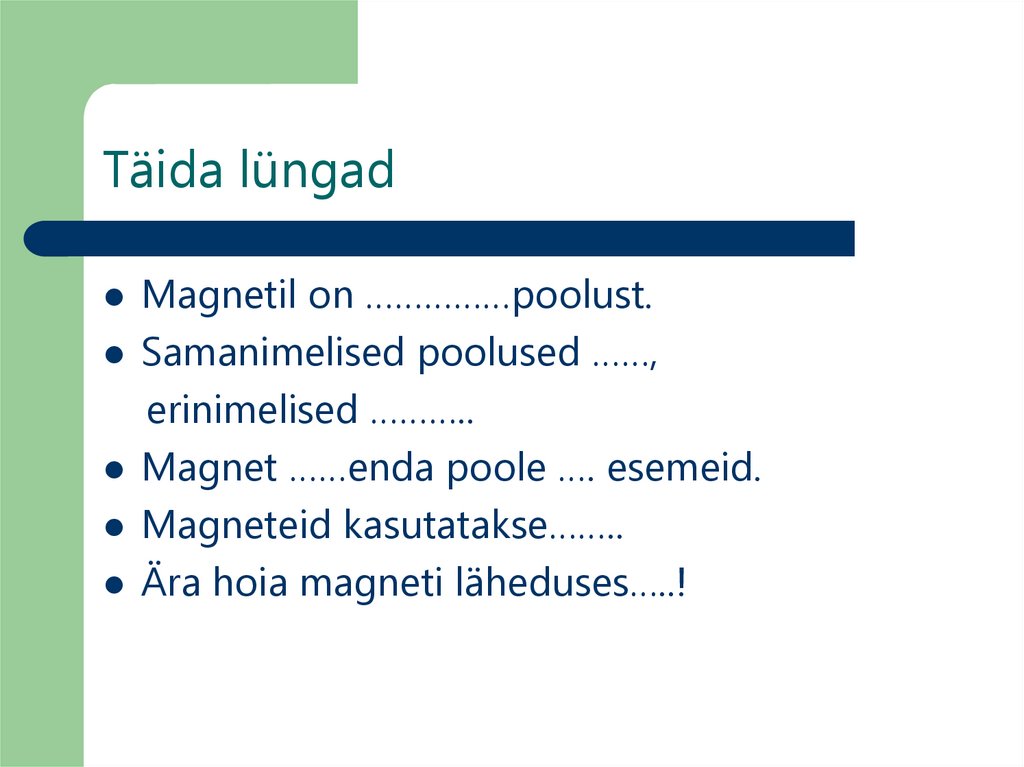 Täida lüngad