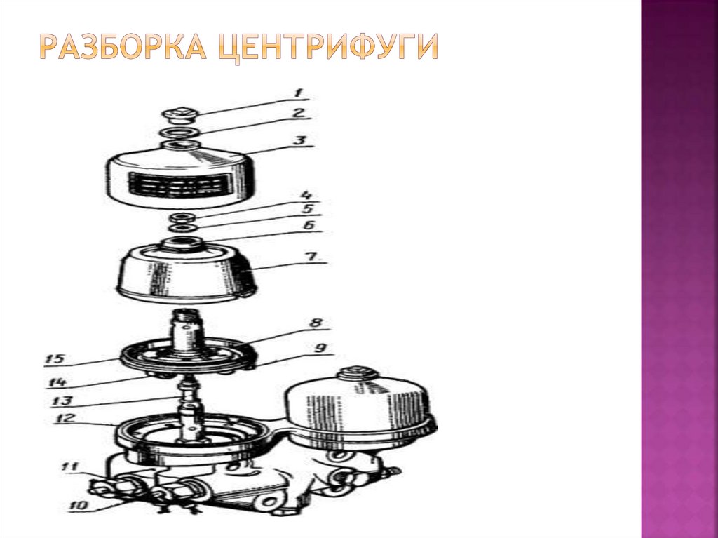 Разборка центрифуги