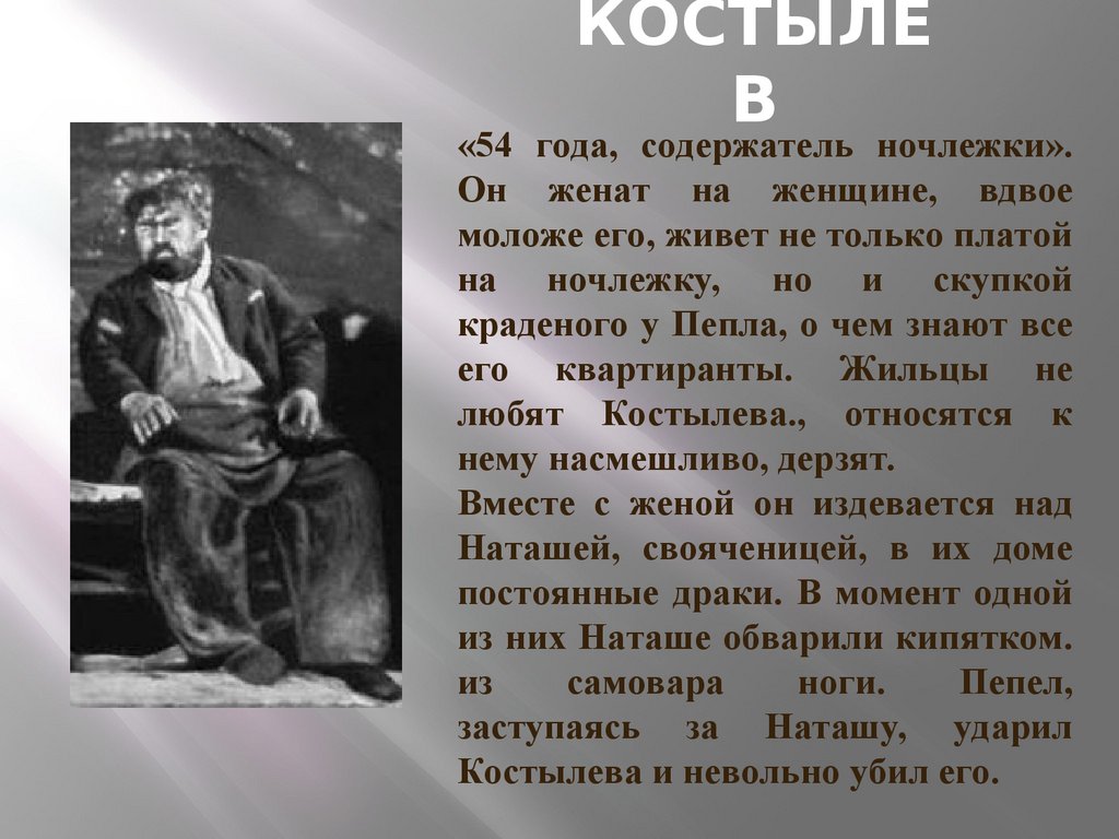 А. М. Горький. Пьеса «На дне» - презентация онлайн