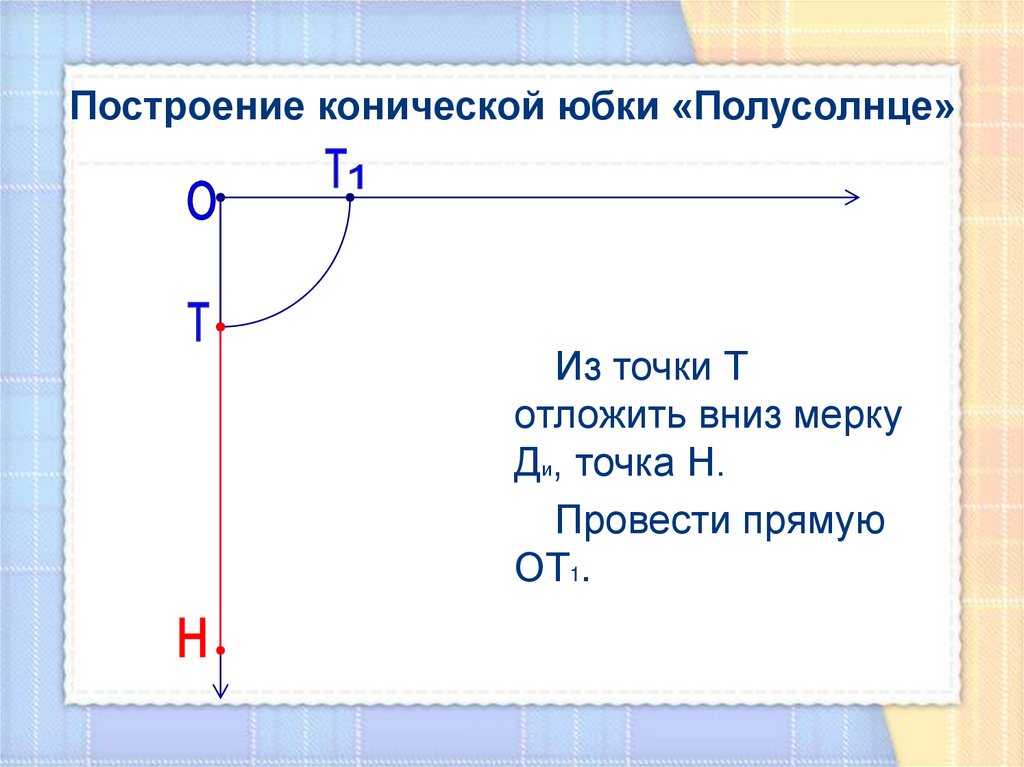 Чертеж юбки полусолнце. Построение чертежа юбки полусолнце. Построение чертежа выкройки юбки полусолнце. Построение конической юбки полусолнце.