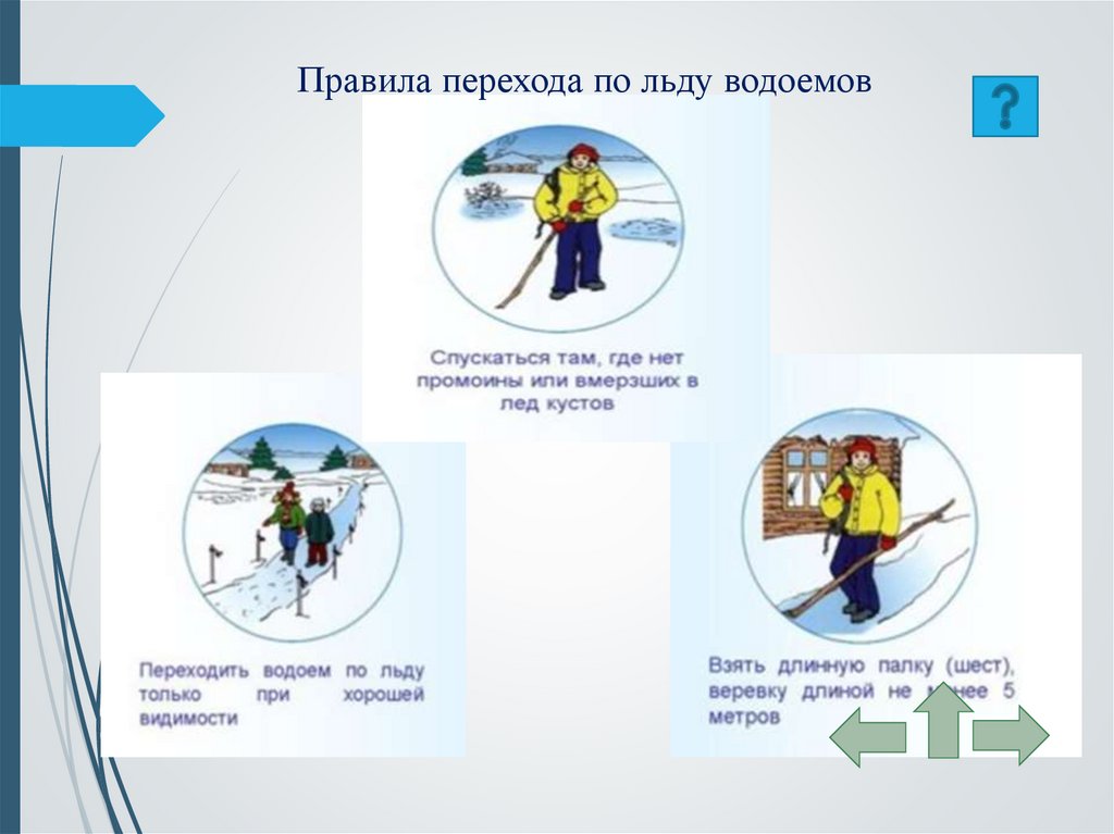 Правила перехода по льду водоемов