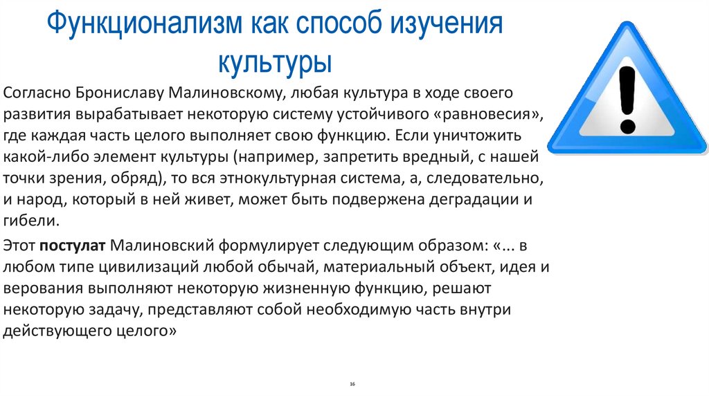 Функционализм как способ изучения культуры