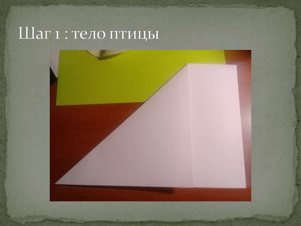 Шаг 1 : тело птицы