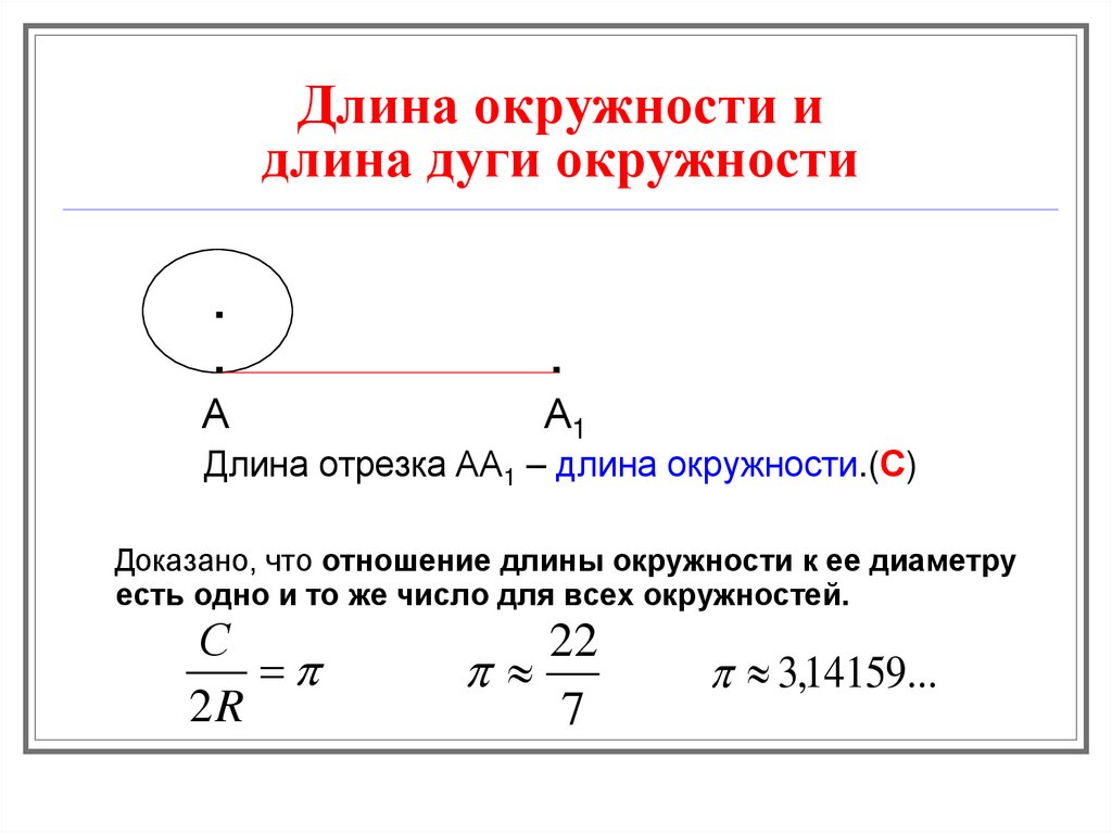 Вычисление длины окружности презентация