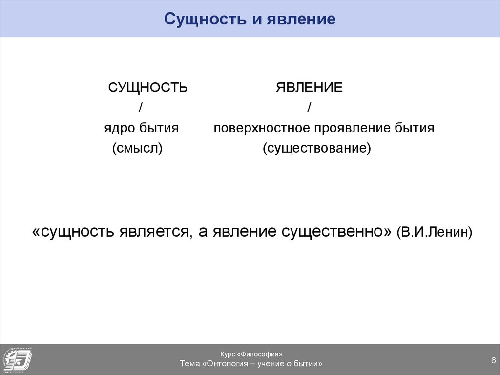 Учение о бытии презентация