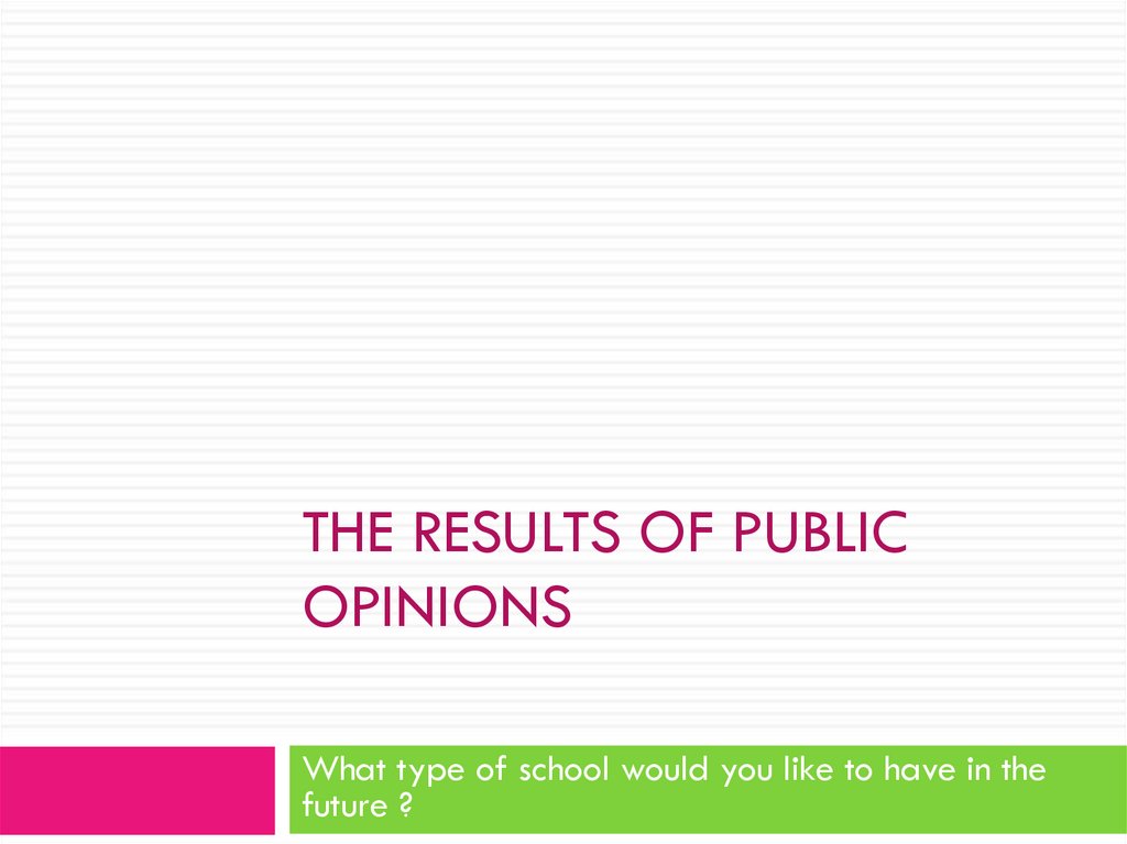 The results of public opinions