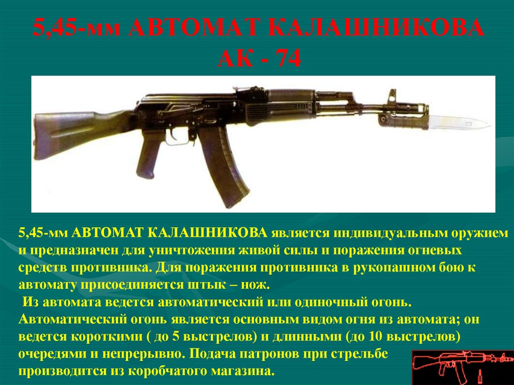 Ак 74 м презентация