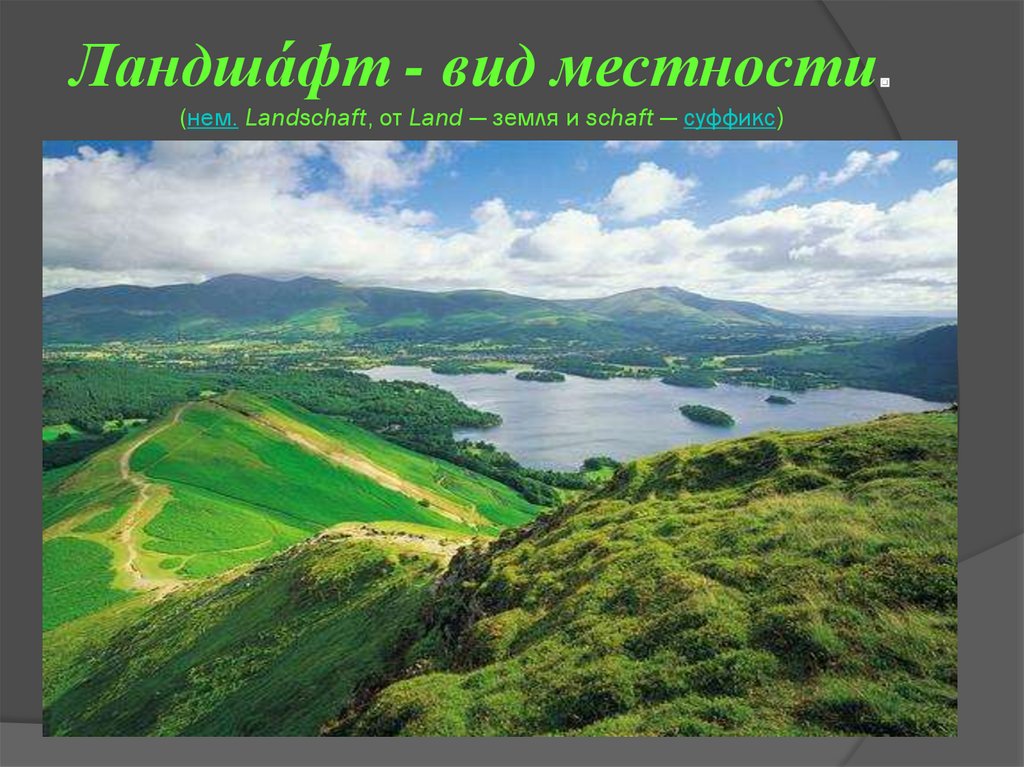 Слово ландшафт. Ландшафт презентация. Виды ландшафтов. Ландшафт это определение. Виды местности.