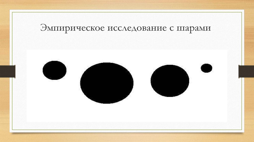 Эмпирическое исследование с шарами 