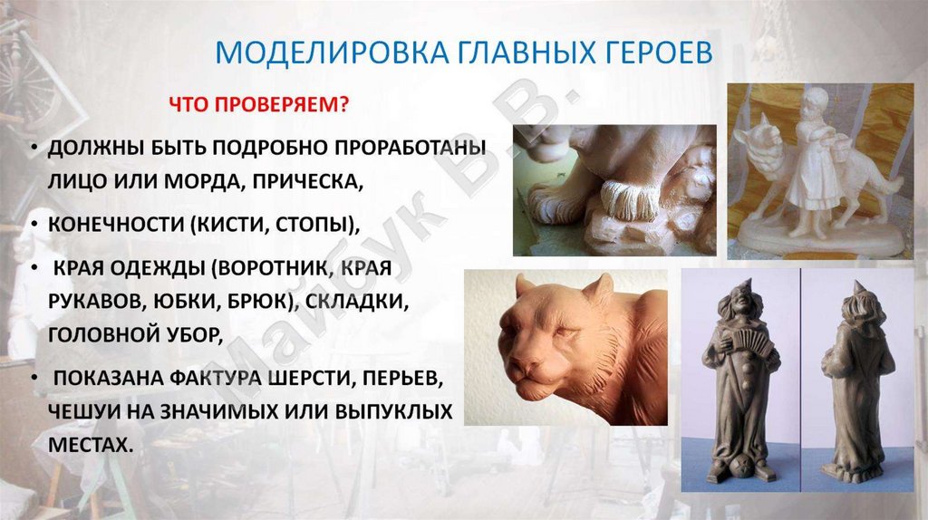 моделировка главных героев