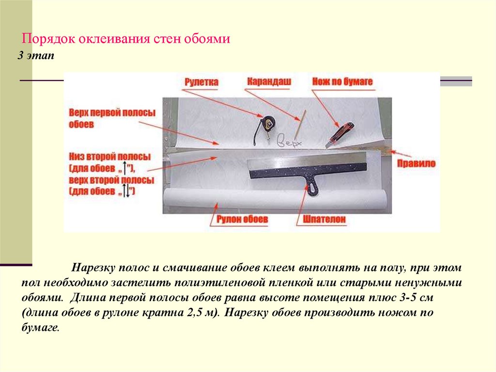 Как определить направление рисунка на обоях