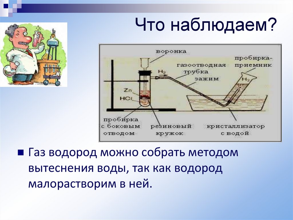 Водород самый легкий газ