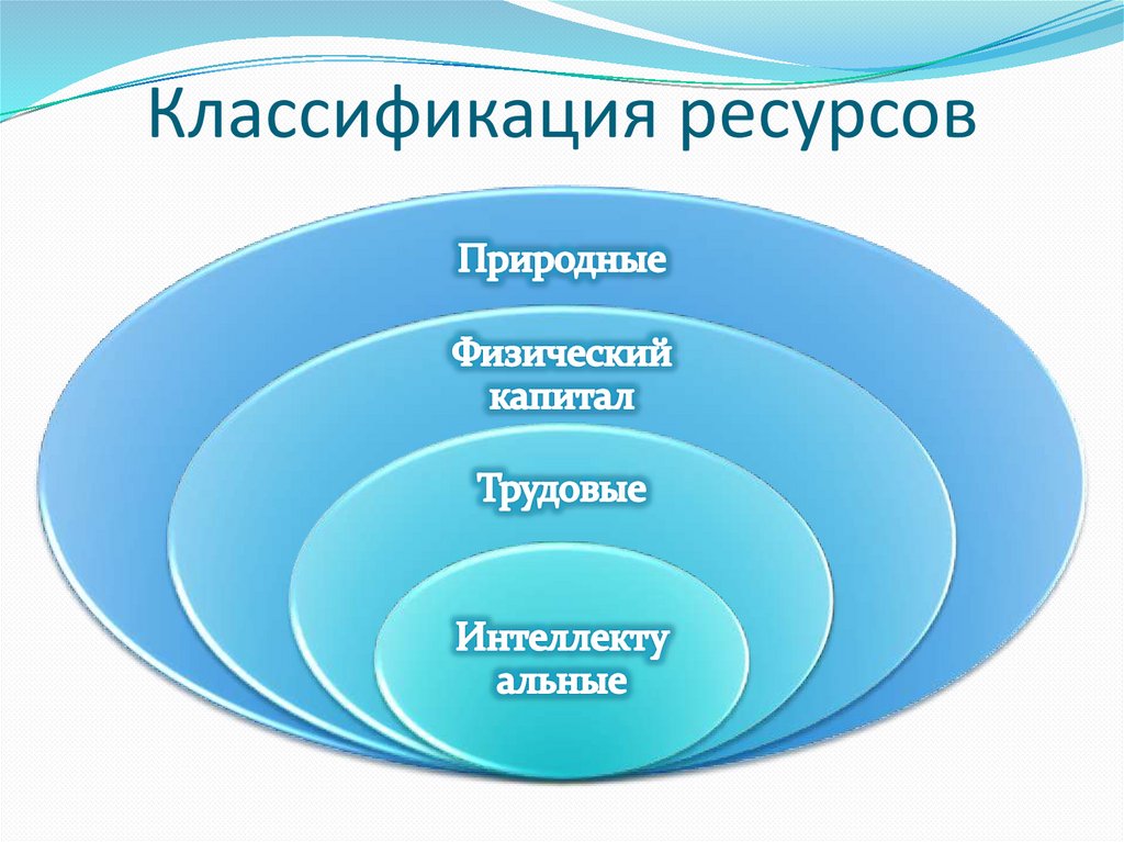 Понятие ресурсов проекта