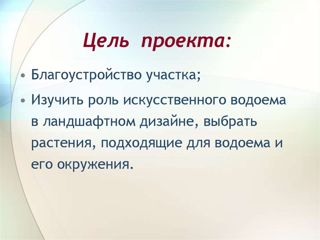 Цель проекта: