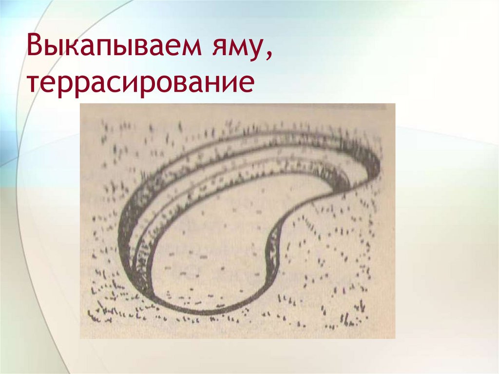 Выкапываем яму, террасирование