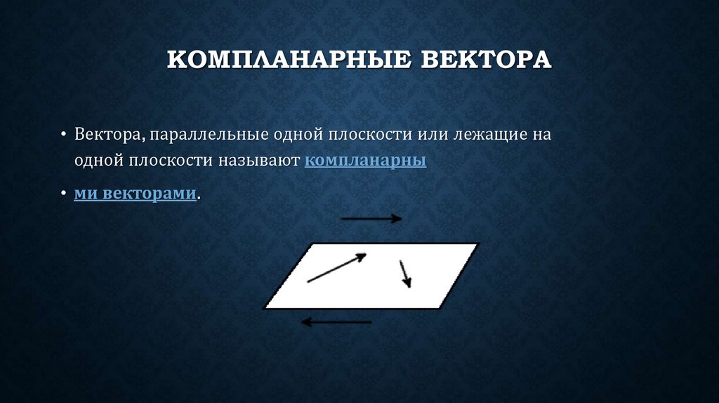 Вектор параллельный прямой