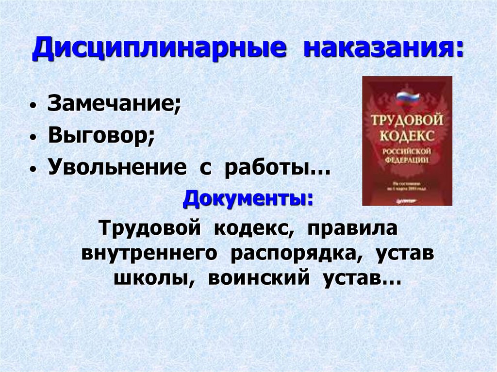 Наказание презентация 11 класс право профиль