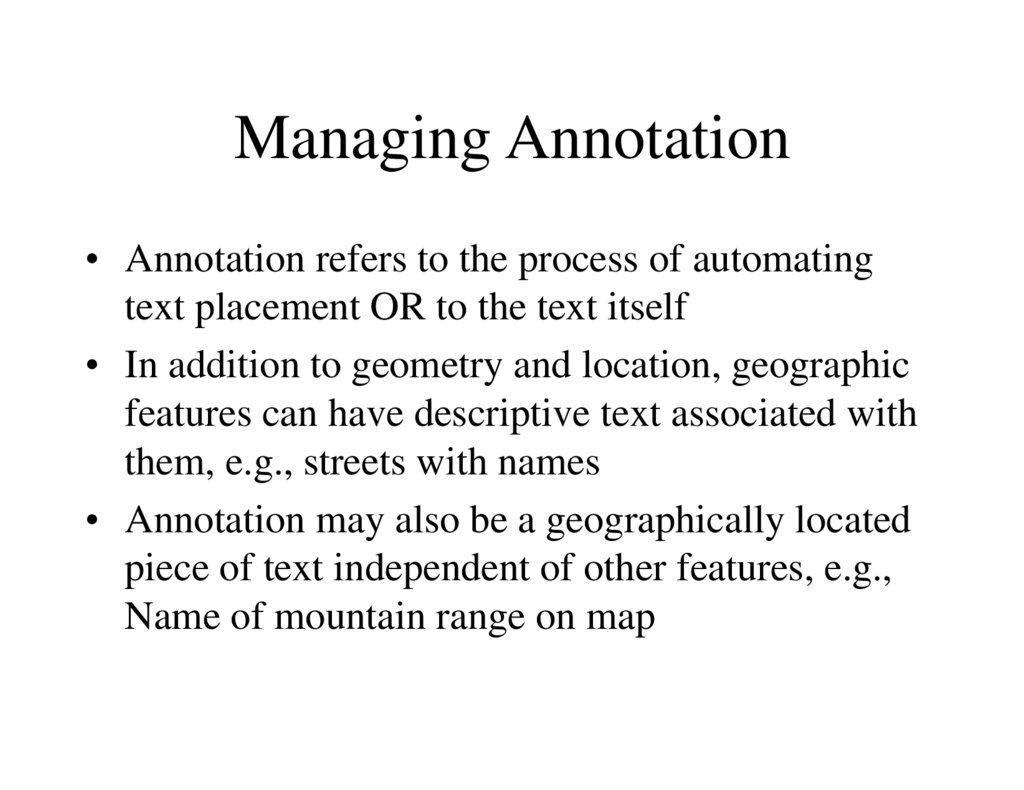 Managing Annotation
