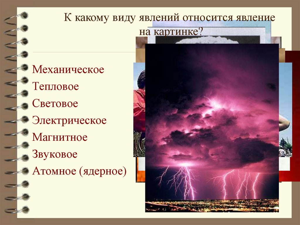 К физическим явлениям относятся образование