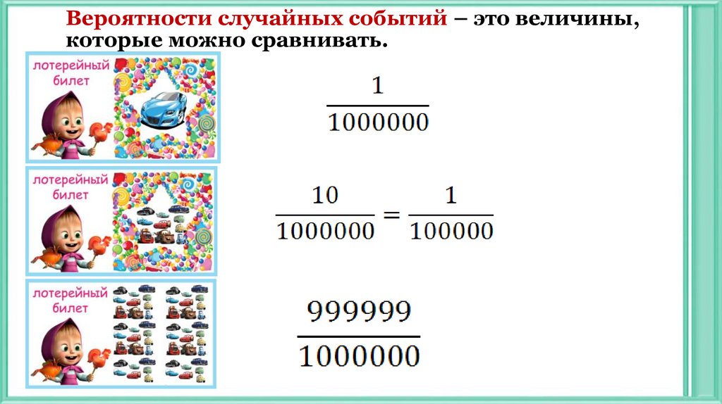 Презентация по теме случайные события