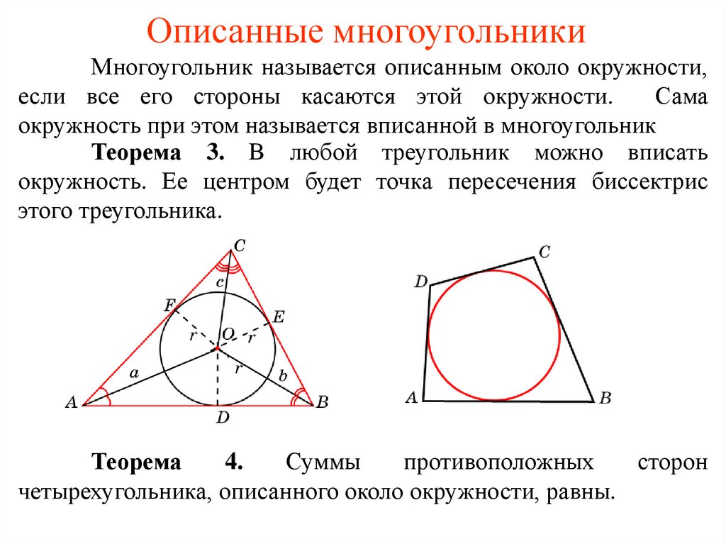 Многоугольник радиус описанной окружности