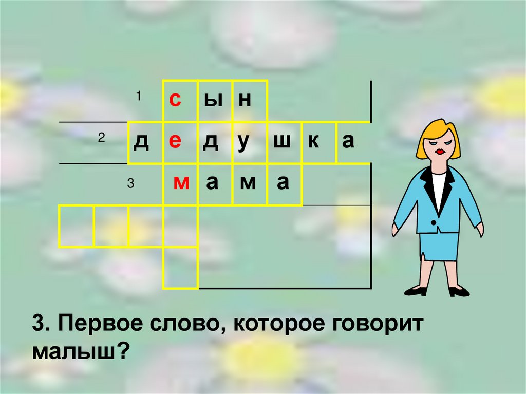 Семейные традиции кроссворд