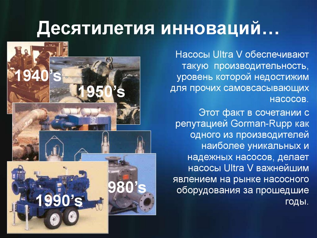 Десятилетия инноваций…