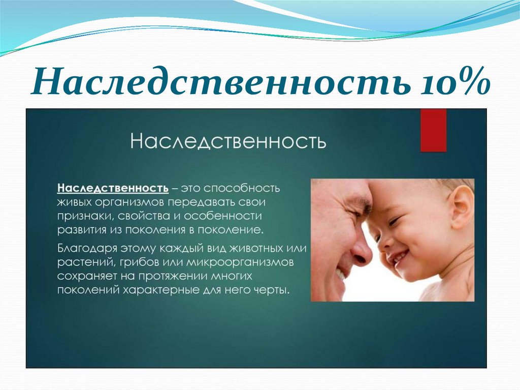 Наследственность 10%