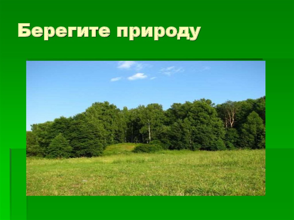 Берегите природу
