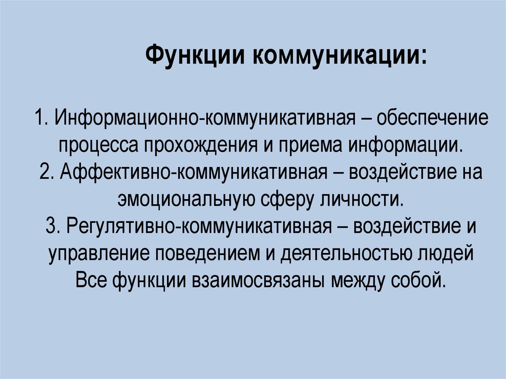 Основы коммуникации