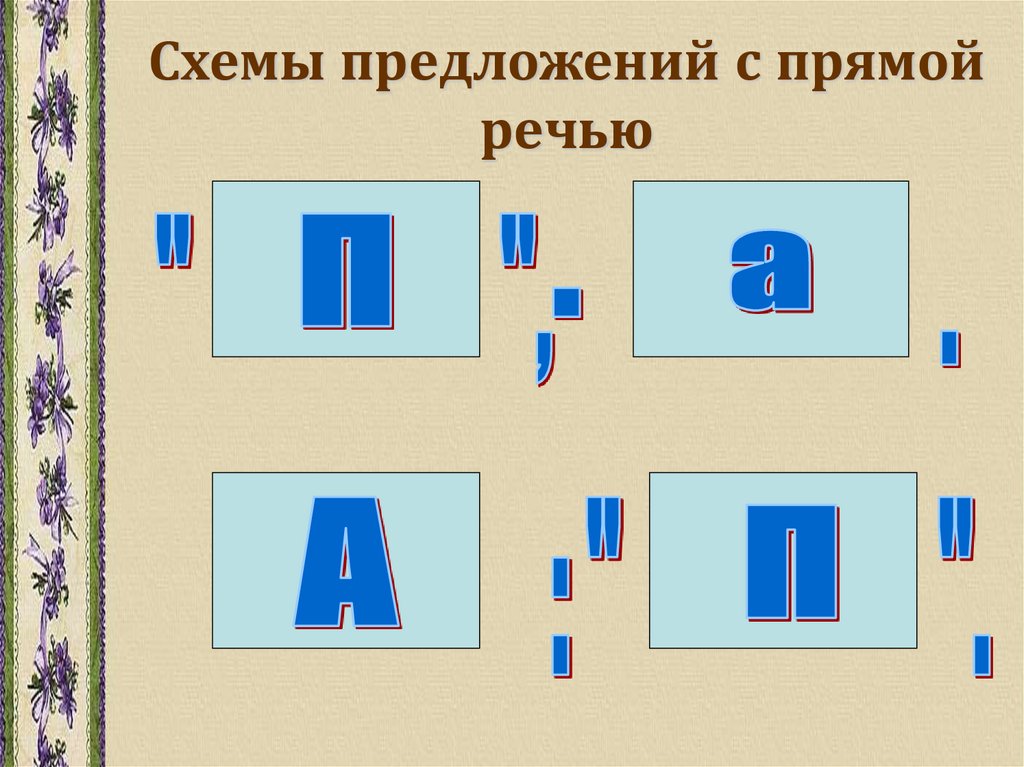 Схемы предложений 9 класс