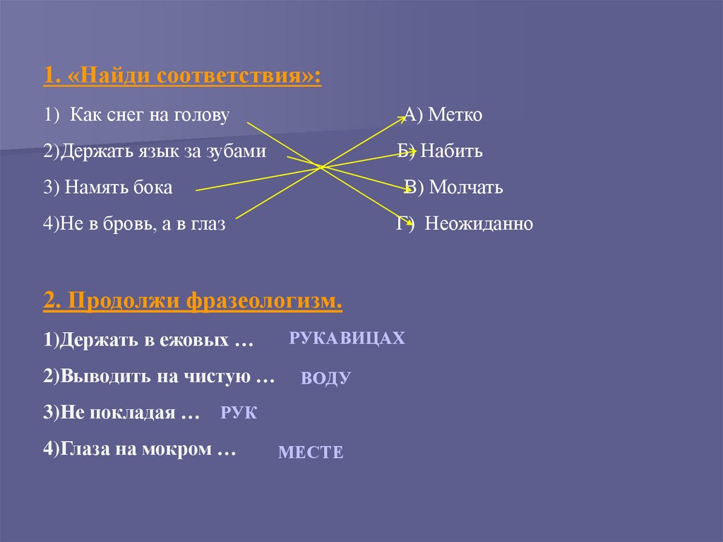 Найдите соответствие франция