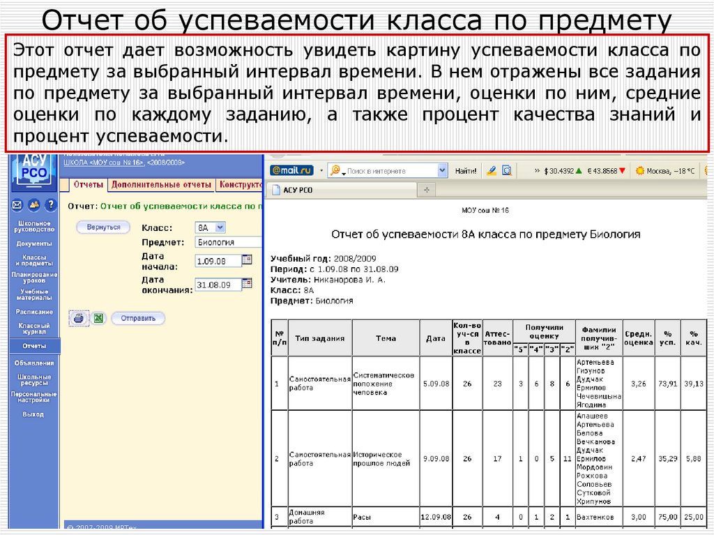 Отчет классного руководителя по успеваемости за четверть образец