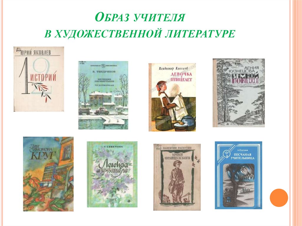 Образ учителя в художественной литературе презентация