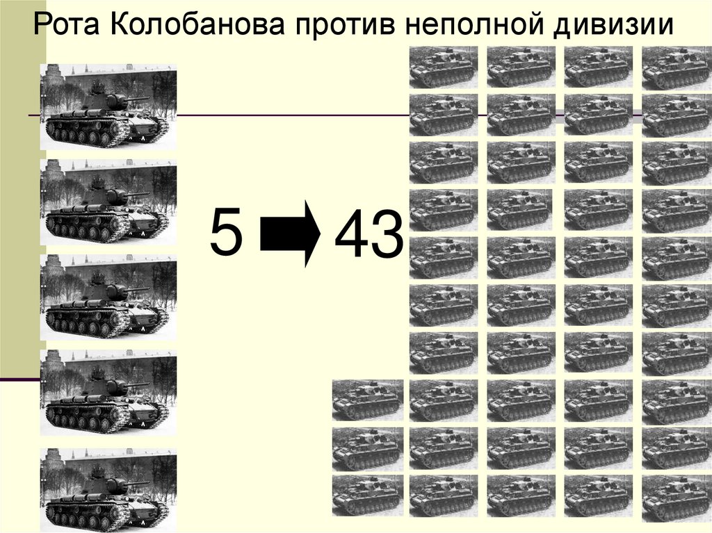 Рота Колобанова против неполной дивизии