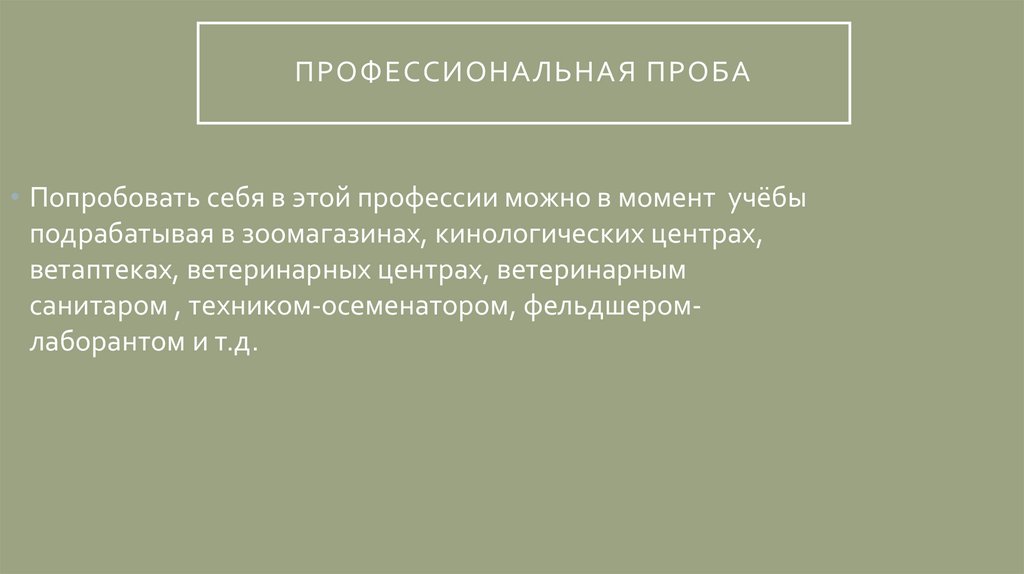 Творческий проект мой профессиональный выбор презентация