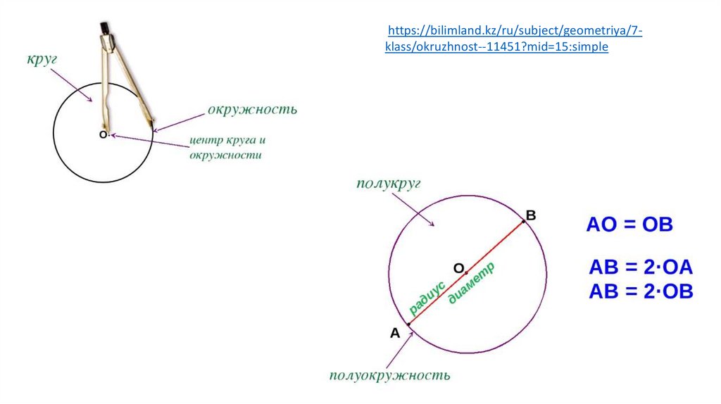 Чертеж центрального угла