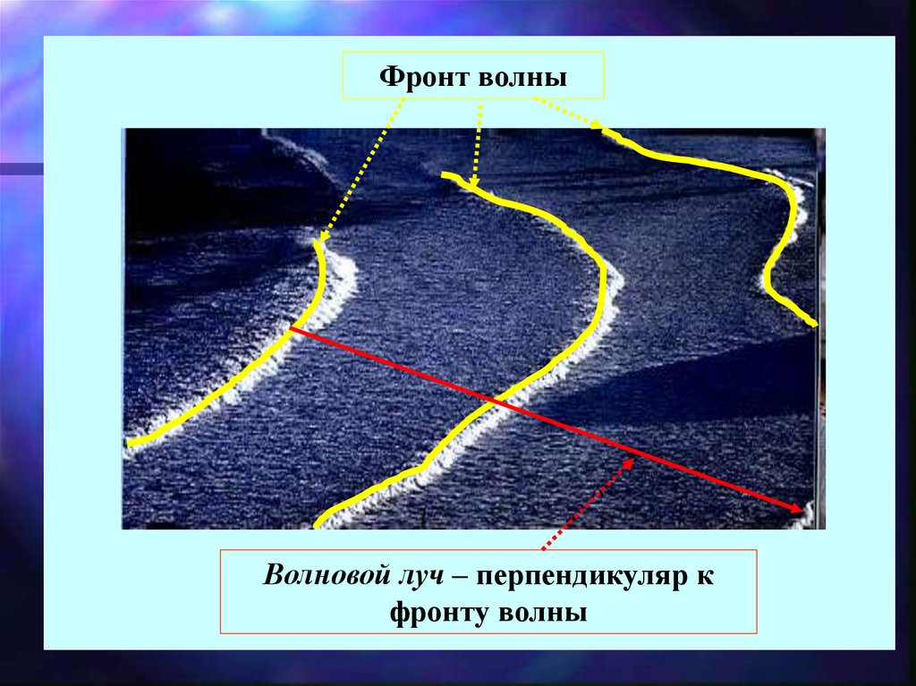 Волновая поверхность. Фронт волны. Волновая поверхность и фронт волны. Луч и фронт волны. Передний фронт волны.